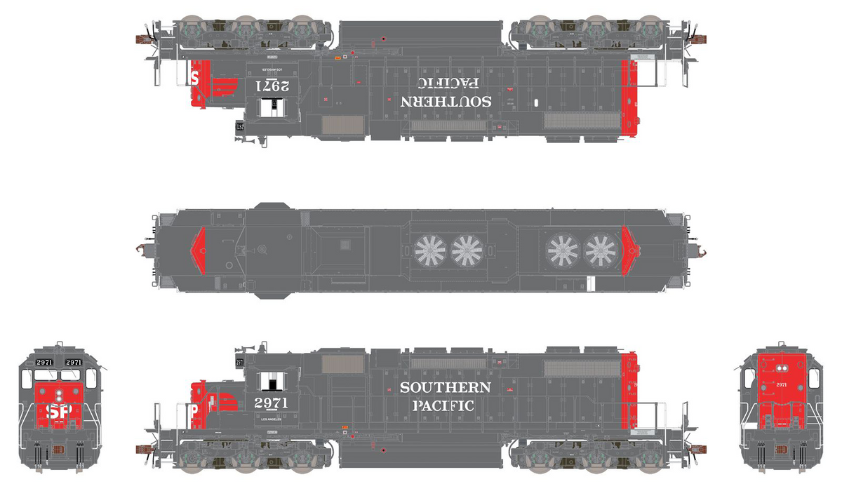 ScaleTrains 33148 HO Scale EMD SD38-2 Diesel Southern Pacific SP 2971 - DC