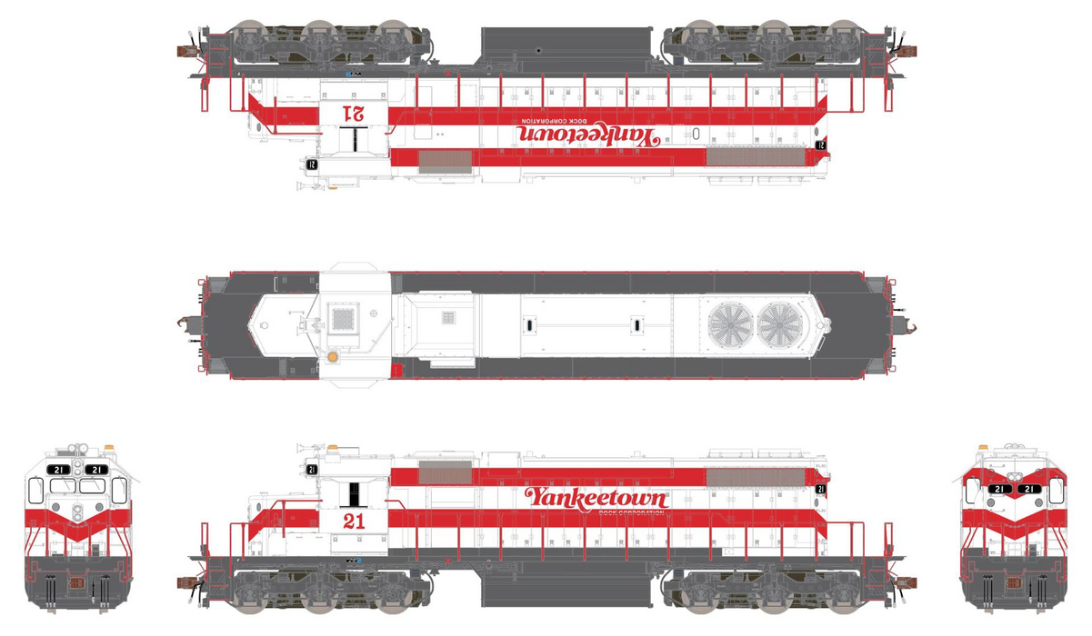ScaleTrains 33162 HO Scale EMD SD38-2 Diesel Yankeetown Docks 21 - DC