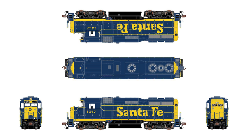 ScaleTrains 39194 HO Scale EMD GP30 Santa Fe "Pinstripe" ATSF 1252