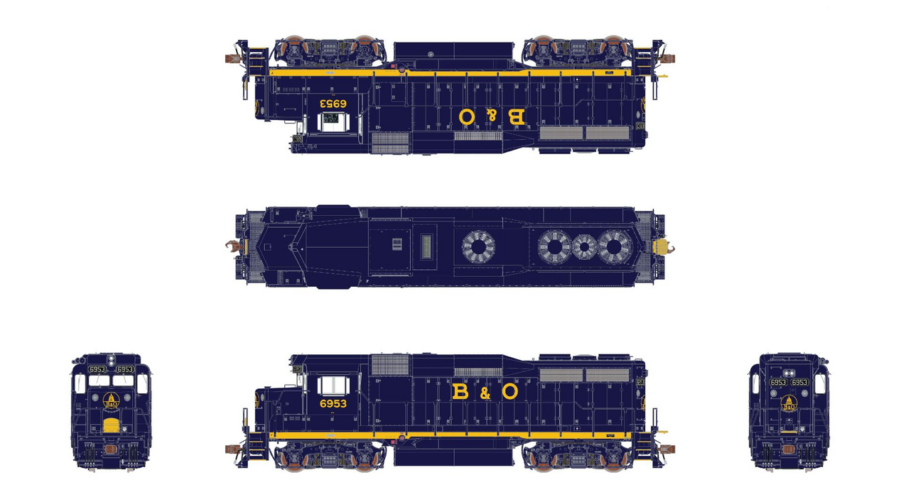 ScaleTrains Rivet 39213 HO Scale EMD GP30 Baltimore & Ohio 