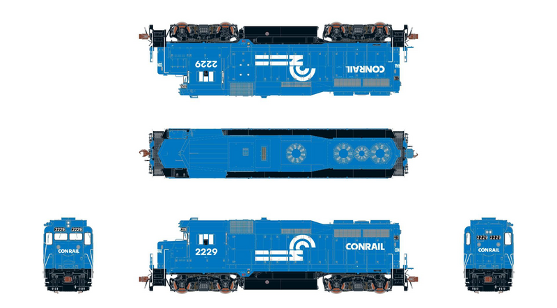 ScaleTrains Rivet 39229 HO Scale EMD GP30 Conrail CR 2229 DCC LokSound