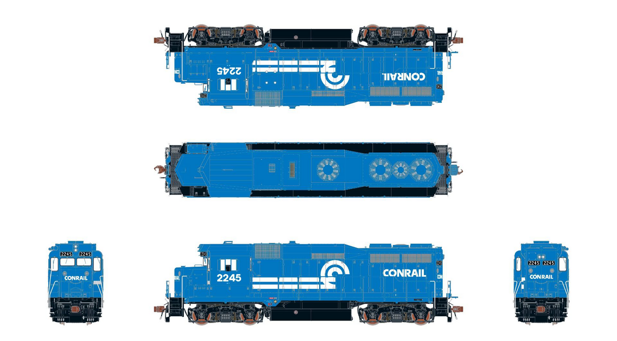 ScaleTrains Rivet 39237 HO Scale EMD GP30 Conrail CR 2245 DCC LokSound