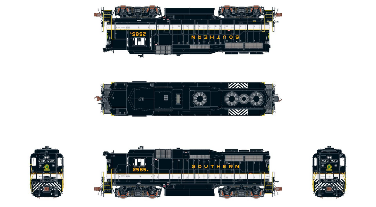 ScaleTrains Rivet 39242 HO Scale EMD GP30 Southern "Dulux" 2588