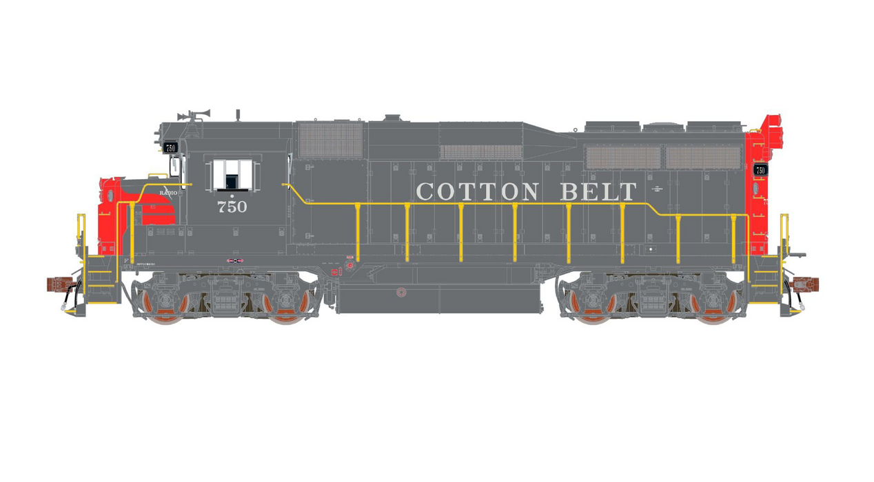 ScaleTrains Rivet 39255 HO Scale EMD GP30 Cotton Belt SSW 754 DCC LokSound