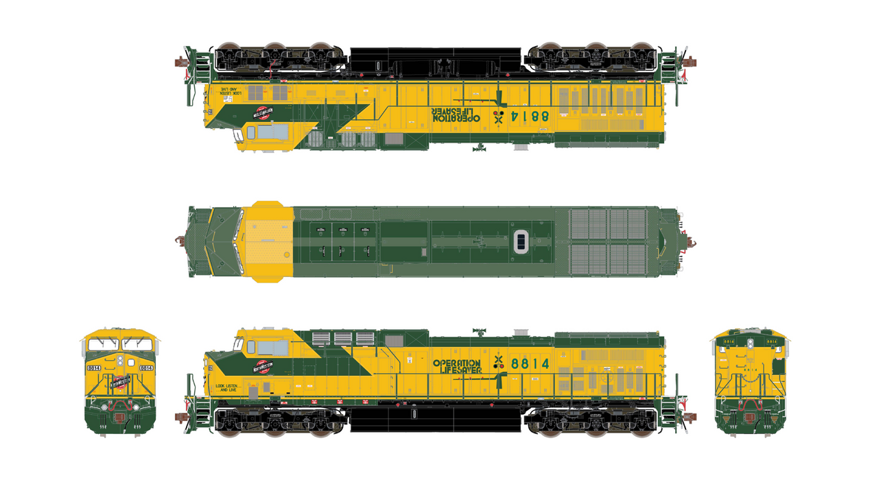 ScaleTrains 39641 HO Scale GE AC4400CW Diesel C&NW 8835 DCC & LokSound