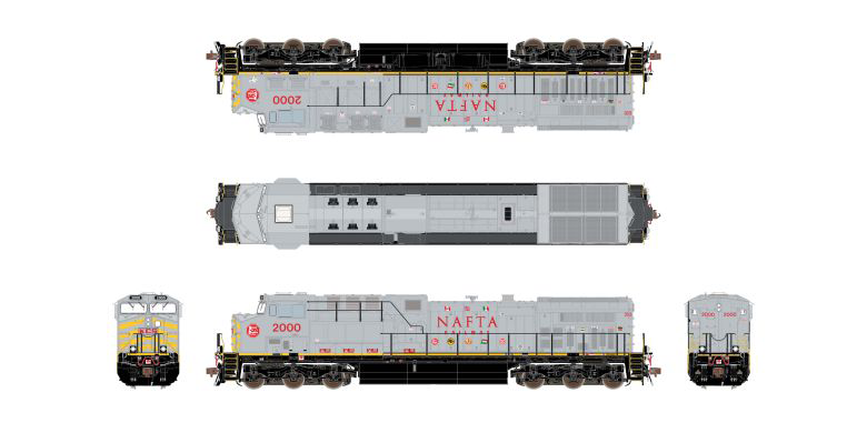 ScaleTrains 39644 HO Scale GE AC4400CW Diesel "NAFTA" KCS 2000