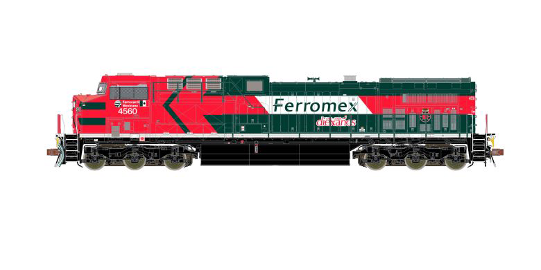 ScaleTrains 39664 HO Scale GE AC4400CW Diesel Ferromex "Diexanos" FSRR 4560