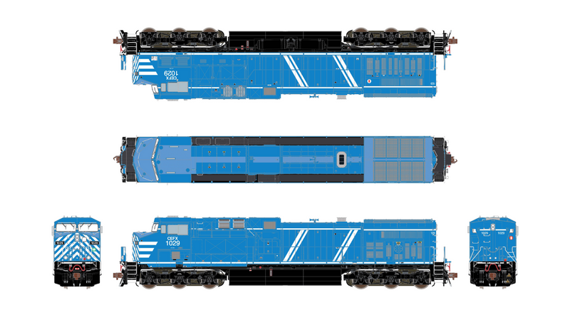 ScaleTrains 39668 HO Scale GE AC4400CW Diesel CEFX 1029