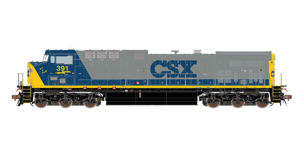 ScaleTrains 39679 HO Scale GE AC4400CW Diesel "Spirit of Dante" CSX YN2 391 DCC & LokSound