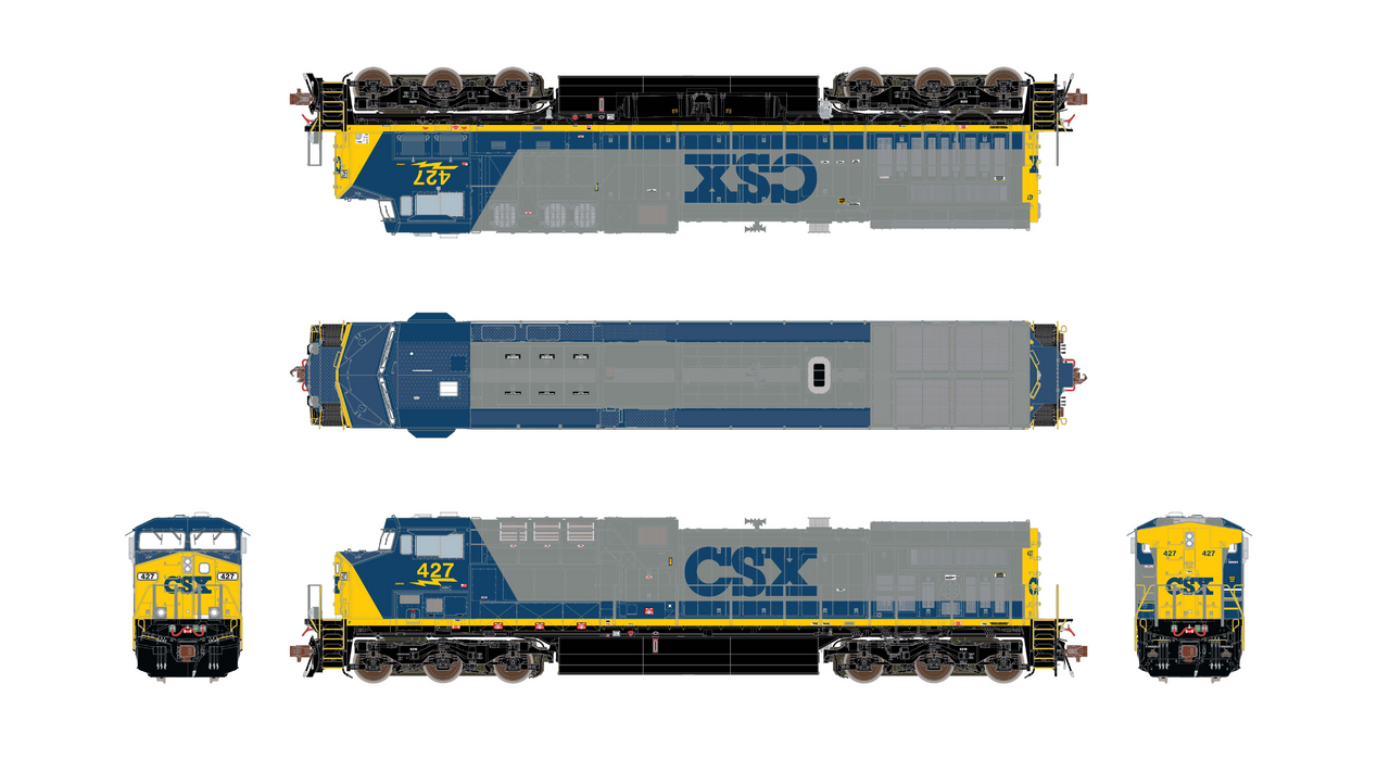 ScaleTrains 39686 HO Scale GE AC4400CW Diesel CSX YN2 442