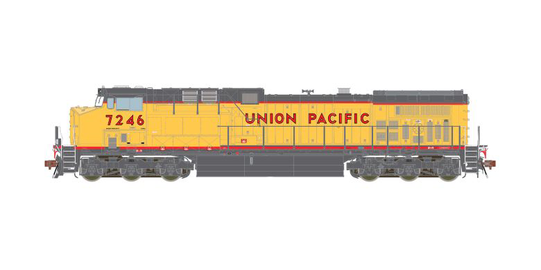 ScaleTrains 39692 HO Scale GE AC4400CW Diesel Union Pacific "Red Sill" UP 7246