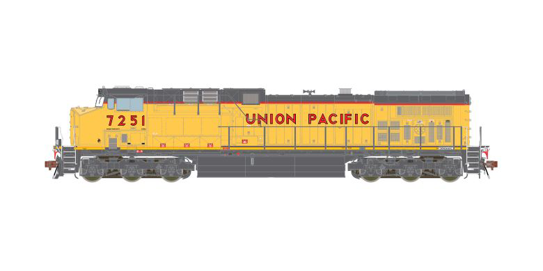 ScaleTrains 39699 HO Scale GE AC4400CW Diesel Union Pacific "Yellow Sill" UP 7251 DCC & LokSound