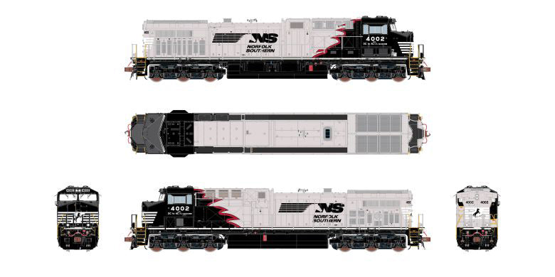 ScaleTrains 39886 HO Scale GE AC44C6M Norfolk Southern “Black Mane” NS 4002 - DC