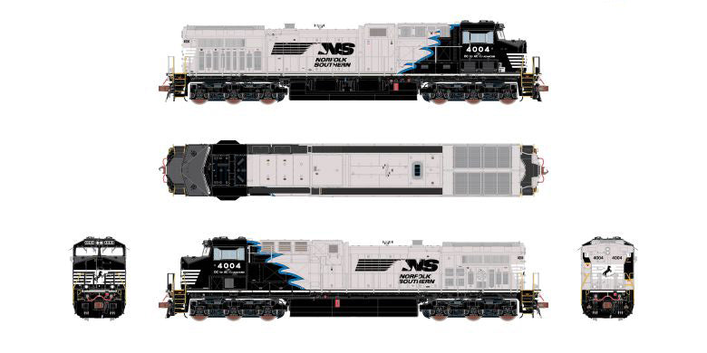 ScaleTrains 39888 HO Scale GE AC44C6M Norfolk Southern “Black Mane” NS 4004 - DC
