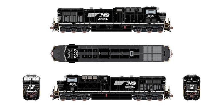 ScaleTrains 39893 HO Scale GE AC44C6M Norfolk Southern “Horsehead” NS 4025 - DCC Sound