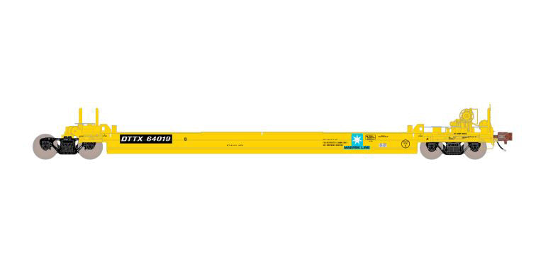 ScaleTrains 40079 HO Scale Rivet Counter PS-Trinity 5 Unit Backpacker Well Car "TT/Maersk" DTTX 64019