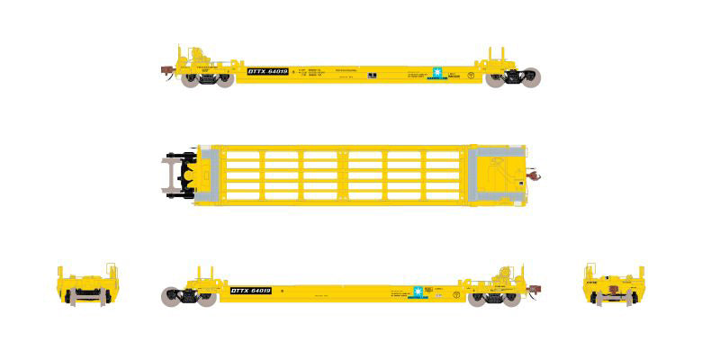 ScaleTrains 40079 HO Scale Rivet Counter PS-Trinity 5 Unit Backpacker Well Car "TT/Maersk" DTTX 64019
