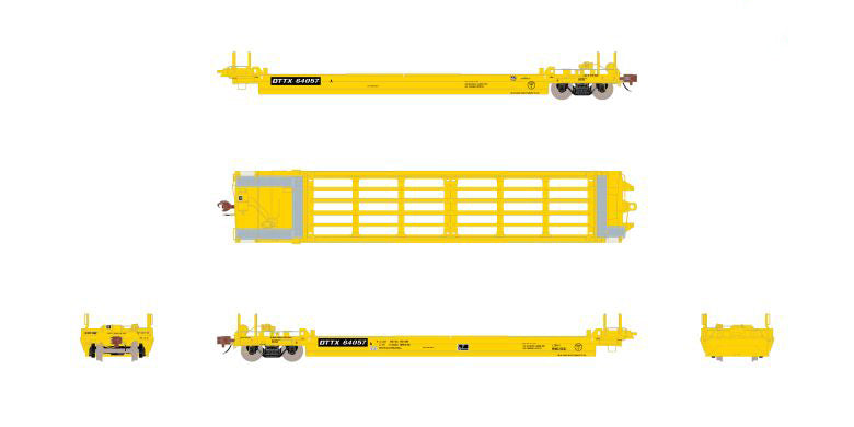 ScaleTrains 40080 HO Scale Rivet Counter PS-Trinity 5 Unit Backpacker Well Car "TT" DTTX 64057
