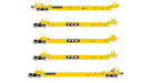 ScaleTrains 40083 HO Scale Rivet Counter PS-Trinity 5 Unit Backpacker Well Car DTTX 64009