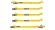 ScaleTrains 40084 HO Scale Rivet Counter PS-Trinity 5 Unit Backpacker Well Car DTTX 64015