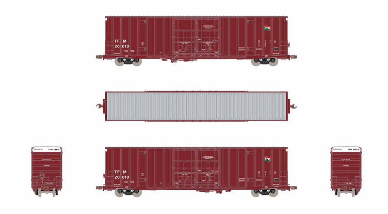 ScaleTrains Operator 11884 HO Scale Trinity 60' 7500 8' Double Plug Door High Cube Boxcar TFM 20010