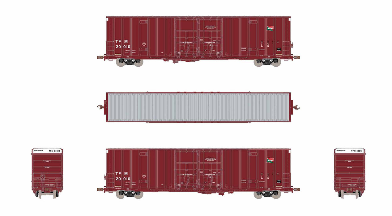 ScaleTrains Operator 11887 HO Scale Trinity 60' 7500 8' Double Plug Door High Cube Boxcar TFM 20053