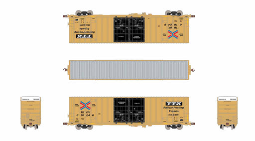 ScaleTrains Operator 11889 HO Scale Trinity 60' 7500 8' Double Plug Door High Cube Boxcar TTX TBOX 670271