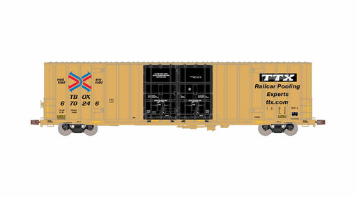 ScaleTrains Operator 11891 HO Scale Trinity 60' 7500 8' Double Plug Door High Cube Boxcar TTX TBOX 670338