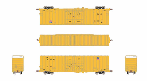 ScaleTrains Operator 11903 HO Scale Trinity 60' 7500 8' Double Plug Door High Cube Boxcar Union Pacific UP 700091 (Anti-Vandalism Reporting Marks/Conspicuity Stripes)