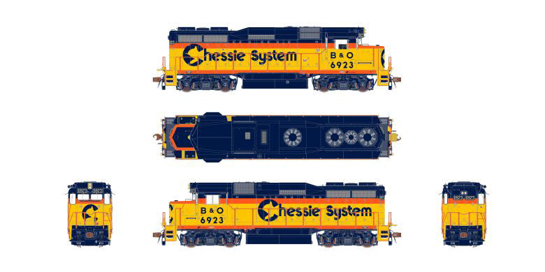 ScaleTrains Rivet HO Scale EMD GP30M Chessie System B&O 6923