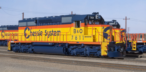 ScaleTrains Rivet 31792 HO Scale EMD SD40-2 Chessie System B&O 7611 DCC & Sound