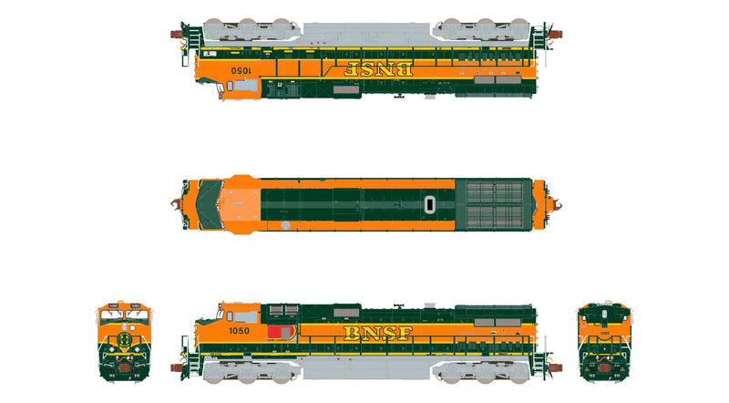 ScaleTrains Rivet 38684 N Scale GE DASH 9 Diesel BNSF Heritage I 1050 - DC
