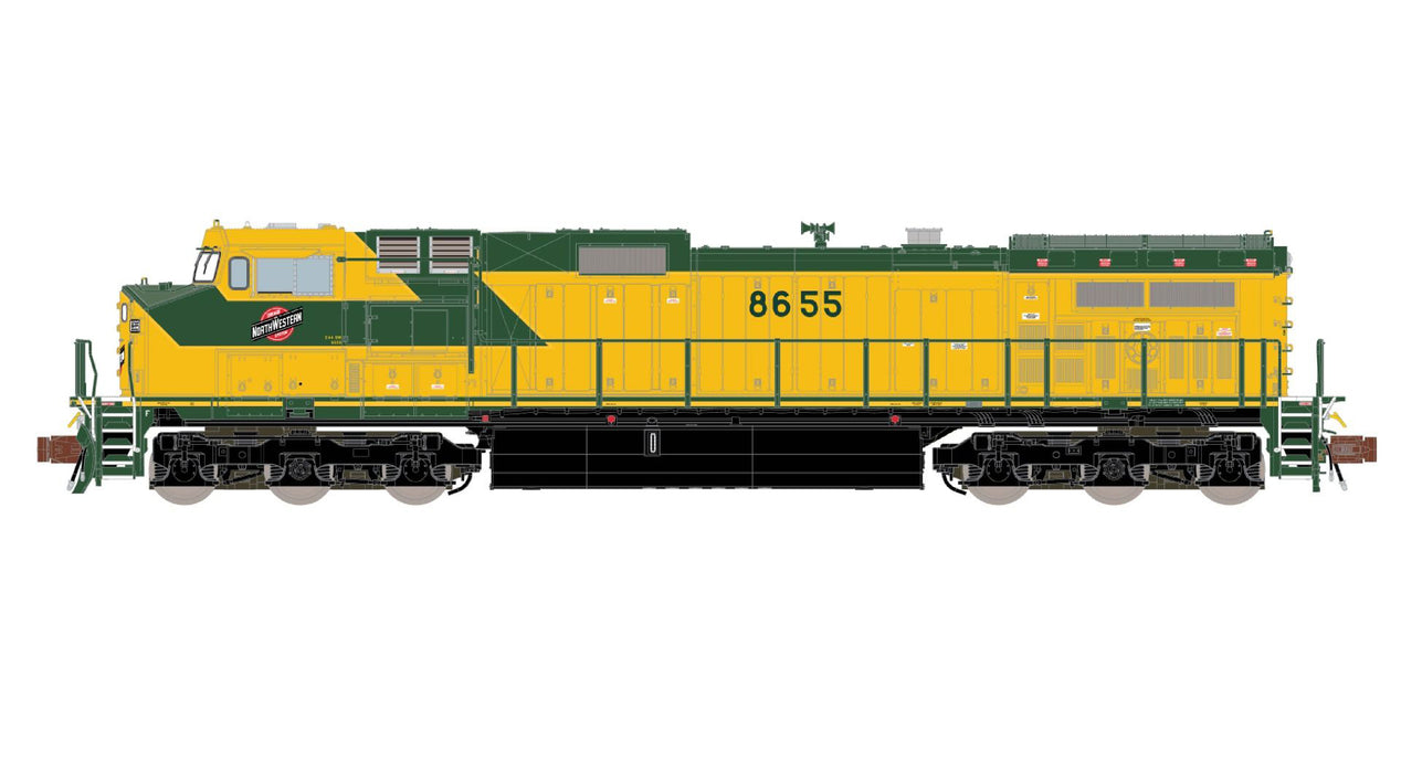 ScaleTrains Rivet 38701 N Scale GE DASH 9 Diesel Chicago & NorthWestern 8709 DCC & Sound