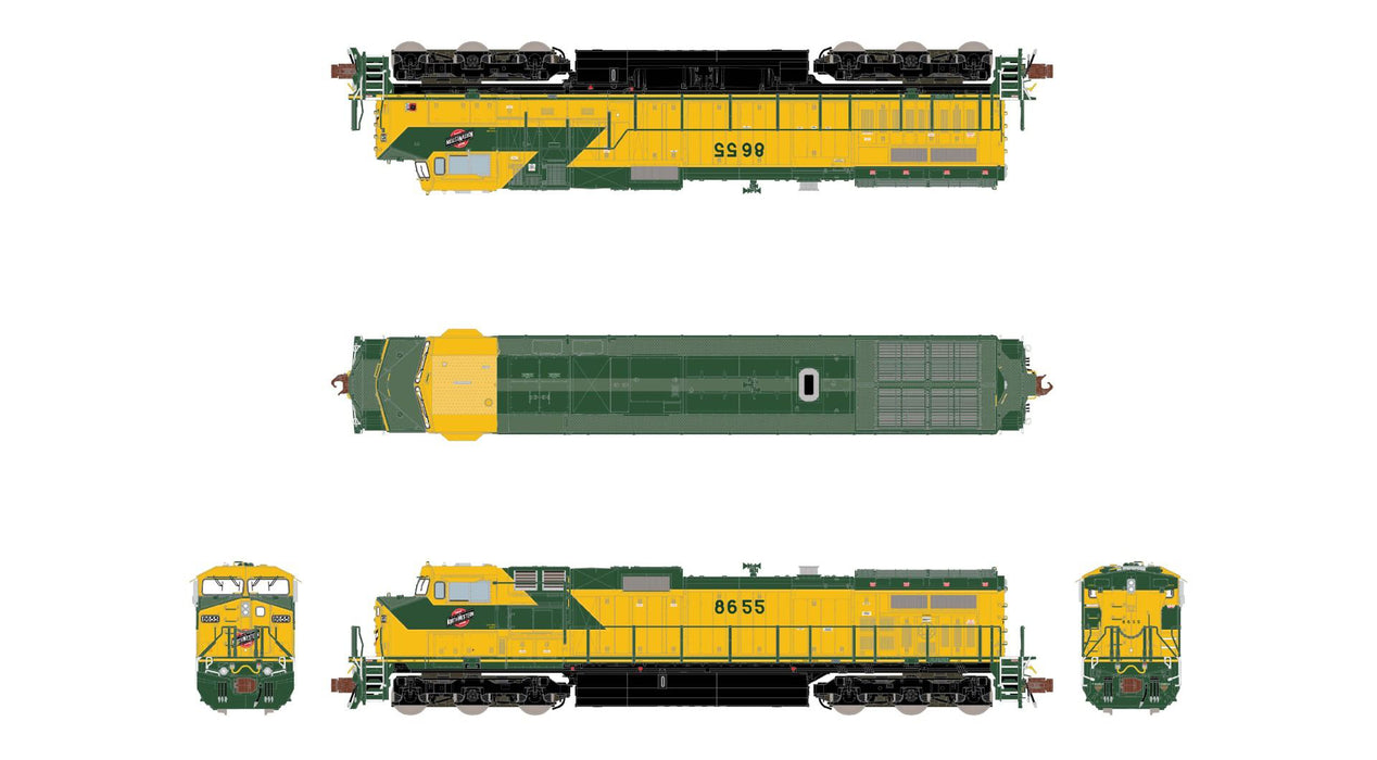 ScaleTrains Rivet 38701 N Scale GE DASH 9 Diesel Chicago & NorthWestern 8709 DCC & Sound