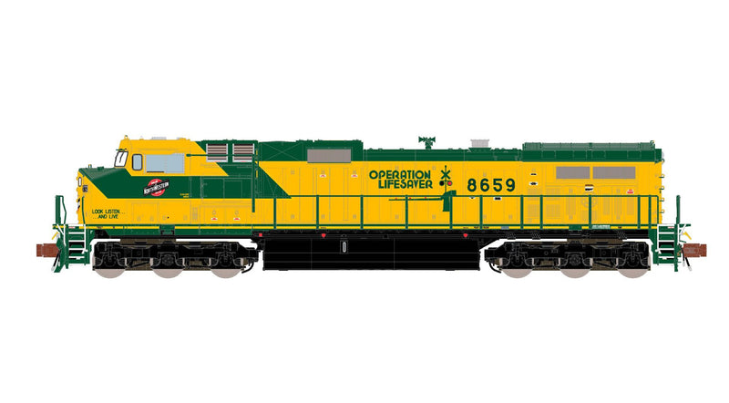 ScaleTrains Rivet 38704 N Scale GE DASH 9 Diesel Chicago & NorthWestern 8659 - DC