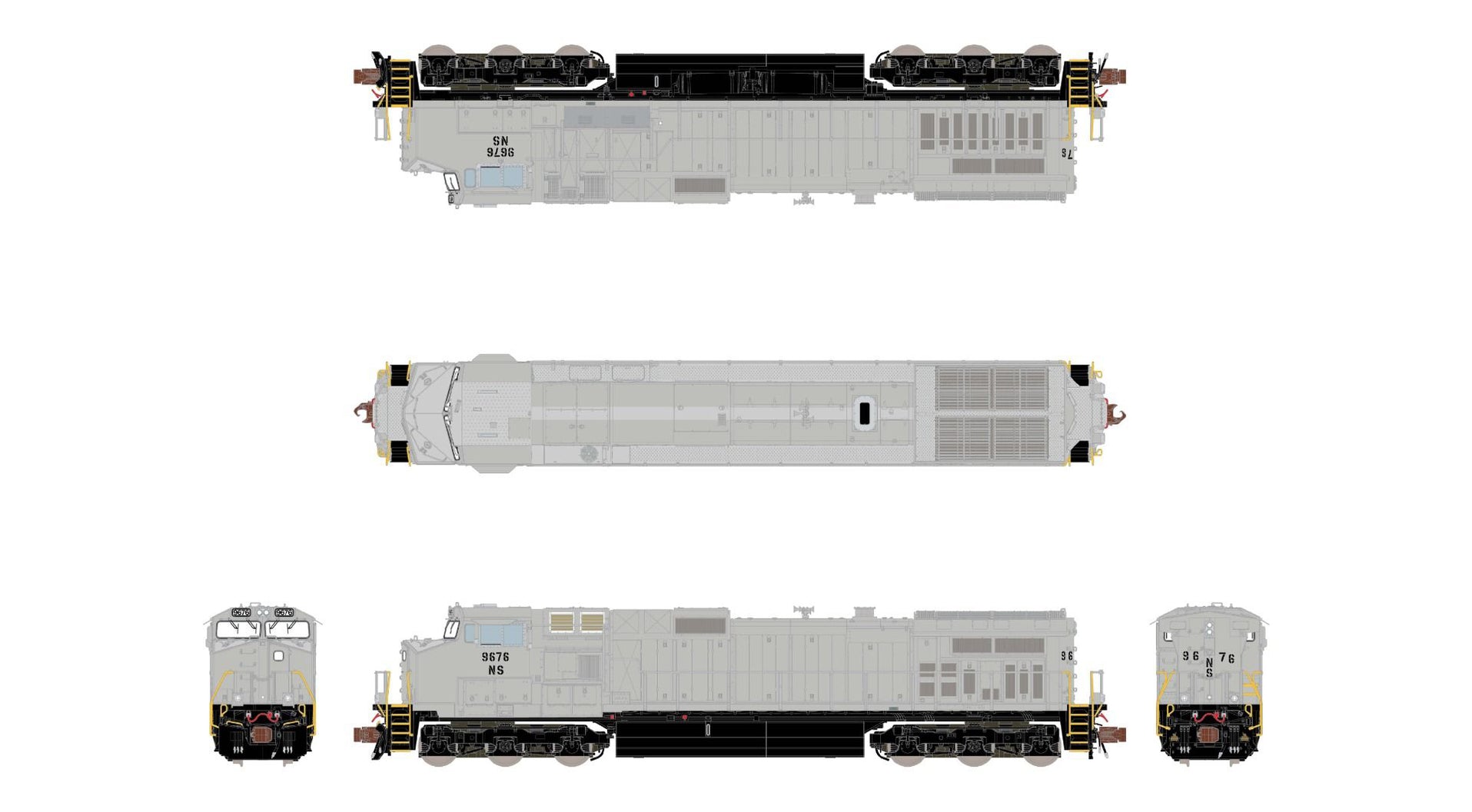 ScaleTrains Rivet 38720 N Scale GE DASH 9 Diesel Norfolk Southern Prim ...