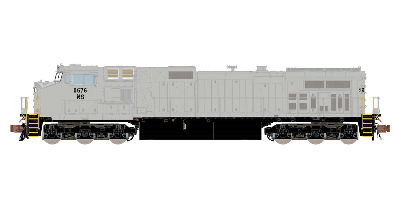 ScaleTrains Rivet 38720 N Scale GE DASH 9 Diesel Norfolk Southern Primer NS 9676 - DC