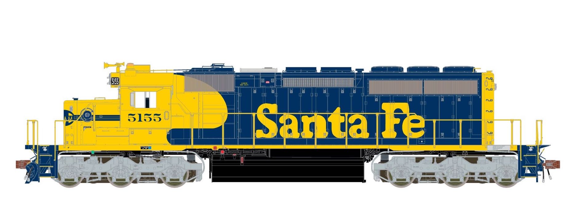 ScaleTrains Rivet 38771 HO Scale EMD SD40-2 Santa Fe ATSF 5155 - DCC & Sound