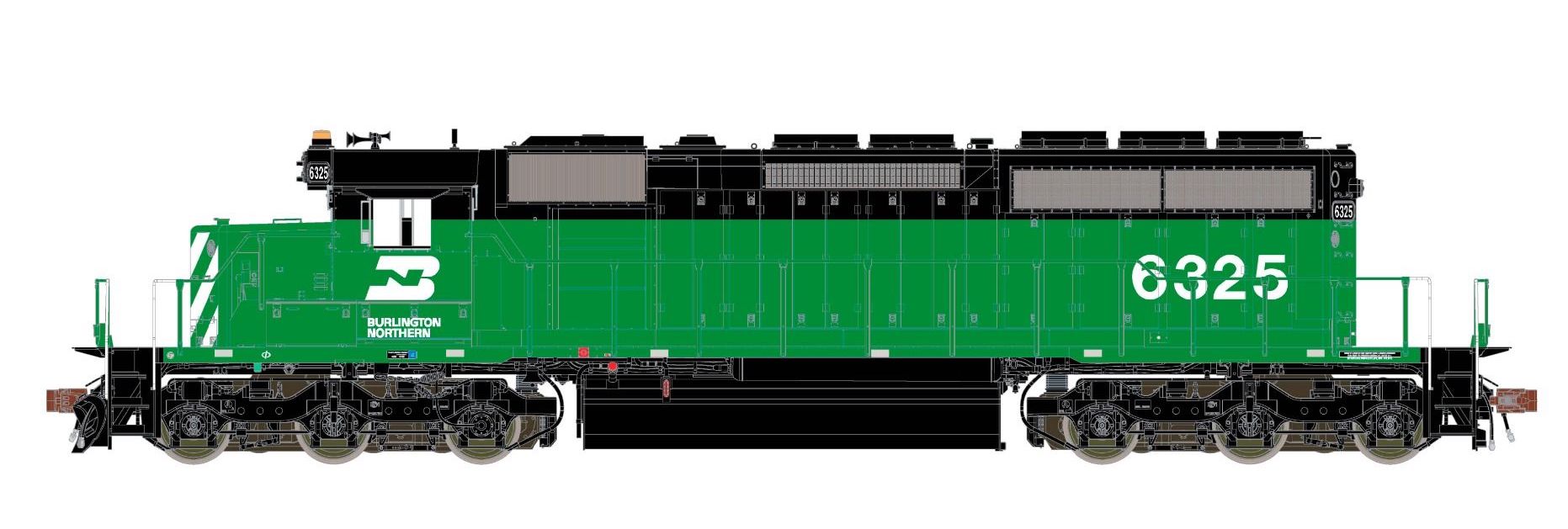 ScaleTrains Rivet 38783 HO Scale EMD SD40-2 Burlington Northern BN 6339 - DCC & Sound