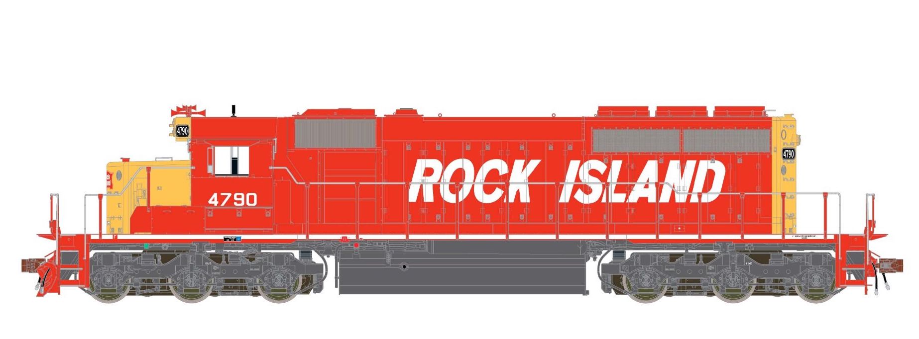 ScaleTrains Rivet 38824 HO Scale EMD SD40-2 Rock Island RI 4796 - DC