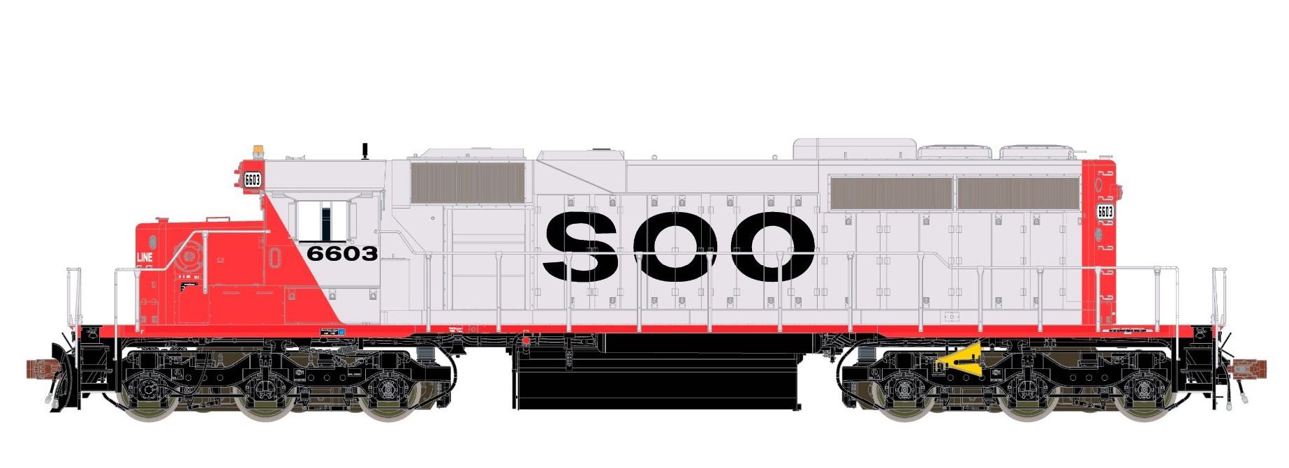 ScaleTrains Rivet 38827 HO Scale EMD SD40-2 SOO Line 6603 - DCC & Sound