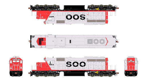 ScaleTrains Rivet 38838 HO Scale EMD SD40-2 SOO Line 6612 - DC