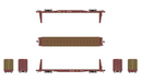 ScaleTrains Rivet 38966 N Scale BSC F68AH Bulkhead Flatcar Red TT (IL) TTPX 80298