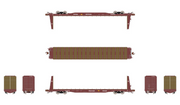 ScaleTrains Rivet 38967 N Scale BSC F68AH Bulkhead Flatcar (Rock Island CRIP) TTPX 80570