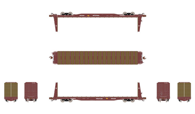 ScaleTrains Rivet 38967 N Scale BSC F68AH Bulkhead Flatcar (Rock Island CRIP) TTPX 80570