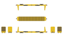 ScaleTrains Rivet 38971 N Scale BSC F68AH Bulkhead Flatcar Yellow TT TTPX 80698