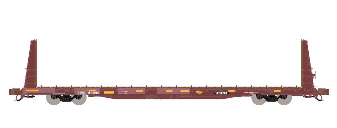 ScaleTrains Rivet 38974 N Scale BSC F68AH Bulkhead Flatcar Red Logo TTPX 80098