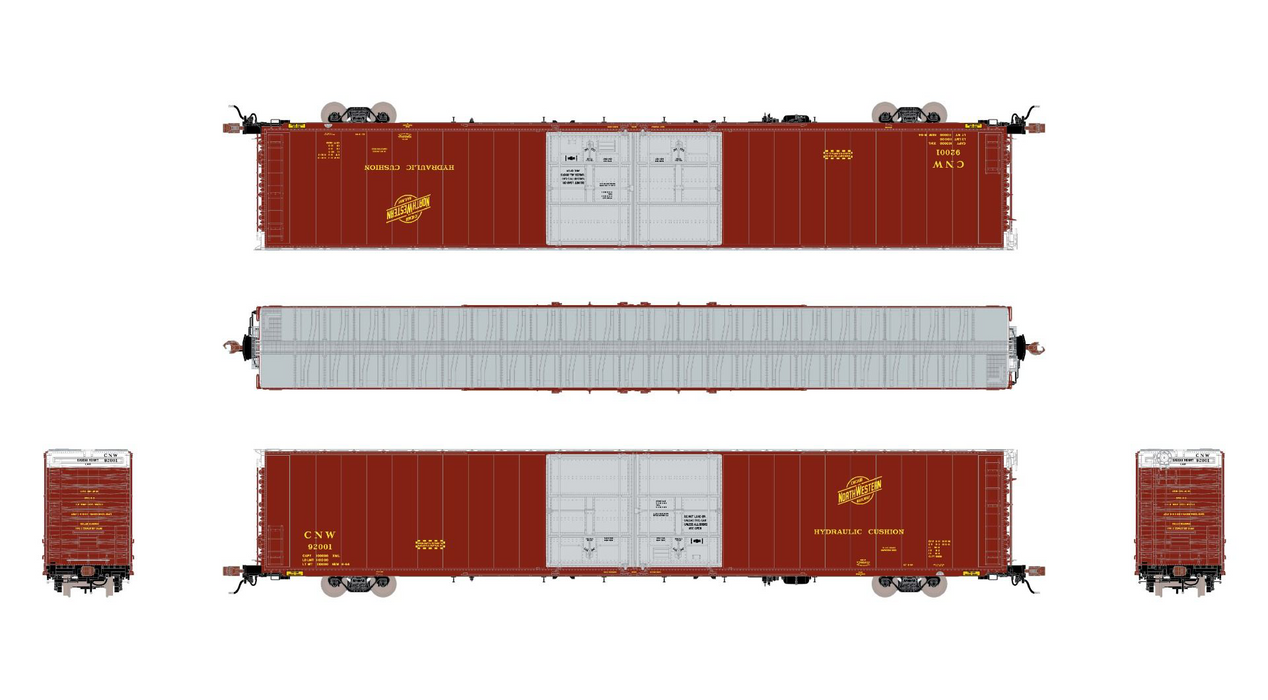 ScaleTrains Rivet 39055 HO Scale Thrall 86' Double Door Boxcar C&NW 92006