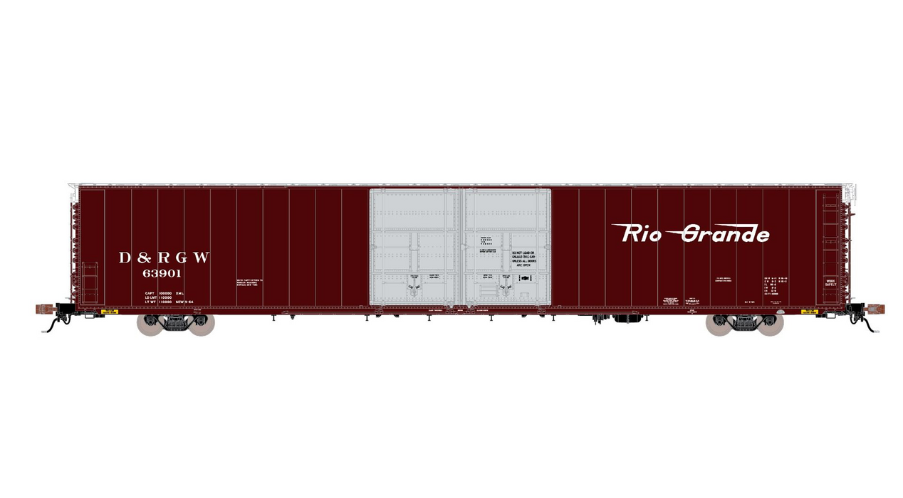 ScaleTrains Rivet 39059 HO Scale Thrall 86' Double Door Boxcar Rio Grande D&RGW 63901