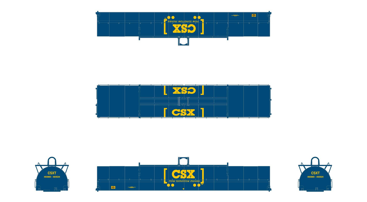 ScaleTrains Rivet 39287 HO Scale Thrall-Trinity 42’ Single-Hood Coil Steel Car CSXT 493011